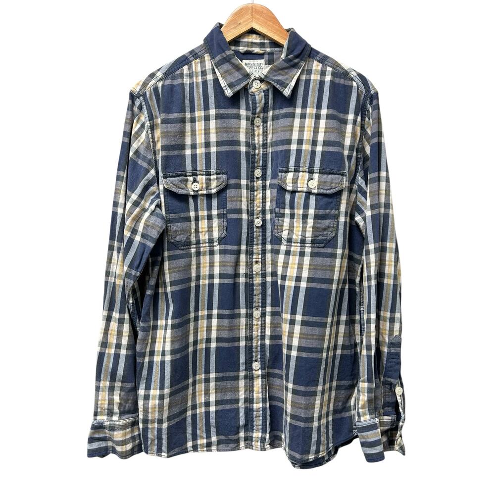 Mossimo Mens Multicolor Button Down Shirt Large Athletic‎ Fit Long Sleeve Casual